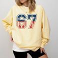 Number 67 USA Raglan Baseball Tee Comfort Colors Sweatshirt Blue Spruce