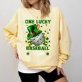 One Lucky Baseball Mom St Patricks Day One Lucky Mom Women Comfort Colors Sweatshirt Blue Spruce One Lucky Baseball Mom St Patricks Day One Lucky Mom Women Comfort Colors Sweatshirt Blue Spruce
