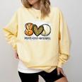 Peace Love Baseball Mom Leopard Print Mother's Day Comfort Colors Sweatshirt Blue Spruce Peace Love Baseball Mom Leopard Print Mother's Day Comfort Colors Sweatshirt Blue Spruce