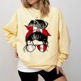 Peruvian Baseball Mom Peru Flag Baseball Girl Comfort Colors Sweatshirt Blue Spruce