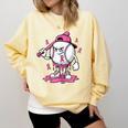 Pink Ribbon Baseball Breast Cancer Awareness Comfort Colors Sweatshirt Blue Spruce Pink Ribbon Baseball Breast Cancer Awareness Comfort Colors Sweatshirt Blue Spruce