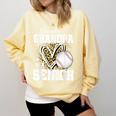 Proud Grandpa Of A 2026 Senior Baseball Graduation Leopard Comfort Colors Sweatshirt Blue Spruce
