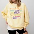 Proud Mama Somebody's Loud Mouth Baseball Mom Ball Comfort Colors Sweatshirt Blue Spruce