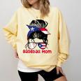Puerto Rico Baseball Mom Messy Bun Boricua Comfort Colors Sweatshirt Blue Spruce Puerto Rico Baseball Mom Messy Bun Boricua Comfort Colors Sweatshirt Blue Spruce