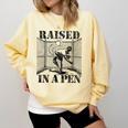 Raised In a Pen Baseball Pitcher Saying Bullpen Comfort Colors Sweatshirt Blue Spruce Raised In a Pen Baseball Pitcher Saying Bullpen Comfort Colors Sweatshirt Blue Spruce
