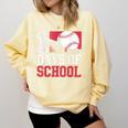 Retro 100 Days Of School Baseball Teacher Student 100 Days Comfort Colors Sweatshirt Blue Spruce