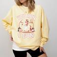 You Run I Gun Baseball Catcher Softball Player Comfort Colors Sweatshirt Blue Spruce