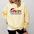 Santa Bruh Baseball Christmas Xmas Meme Pajamas Family Comfort Colors Sweatshirt Blue Spruce