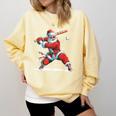 Santa Playing Baseball Christmas Candy Cane Fun Xmas Holiday Comfort Colors Sweatshirt Blue Spruce Santa Playing Baseball Christmas Candy Cane Fun Xmas Holiday Comfort Colors Sweatshirt Blue Spruce