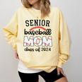 Senior Baseball Mom Class Of 2024 High School College Sports Comfort Colors Sweatshirt Blue Spruce