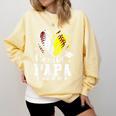 Senior Papa Class Of 2026 Baseball Softball Graduation Heart Comfort Colors Sweatshirt Blue Spruce