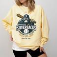 Sioux City Silverbacks Retro Minor League Baseball Comfort Colors Sweatshirt Blue Spruce