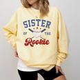 Sister Of Rookie 1st Birthday Baseball Boy Family Matching Comfort Colors Sweatshirt Blue Spruce Sister Of Rookie 1st Birthday Baseball Boy Family Matching Comfort Colors Sweatshirt Blue Spruce