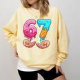 Six Seven 6-7 Baseball Ice Cream Drip 67 Meme Hands Comfort Colors Sweatshirt Blue Spruce Six Seven 6-7 Baseball Ice Cream Drip 67 Meme Hands Comfort Colors Sweatshirt Blue Spruce