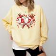 Six Seven 67 Meme Baseball Coquette Bow Valentine Comfort Colors Sweatshirt Blue Spruce Six Seven 67 Meme Baseball Coquette Bow Valentine Comfort Colors Sweatshirt Blue Spruce