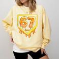 Six Seven 67 Meme Gen Alpha Slang Baseball 101 Comfort Colors Sweatshirt Blue Spruce Six Seven 67 Meme Gen Alpha Slang Baseball 101 Comfort Colors Sweatshirt Blue Spruce