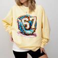 Six Seven Baseball Lifestyle 67 Meme Gen Alpha Slang Premium Tri-Blend Comfort Colors Sweatshirt Blue Spruce