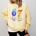 Six Seven Ice Cream Drip Cool Meme 67 Number Baseball Comfort Colors Sweatshirt Blue Spruce Six Seven Ice Cream Drip Cool Meme 67 Number Baseball Comfort Colors Sweatshirt Blue Spruce