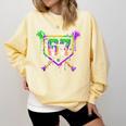 Six Seven Mardi Gras Baseball Sports Party Comfort Colors Sweatshirt Blue Spruce Six Seven Mardi Gras Baseball Sports Party Comfort Colors Sweatshirt Blue Spruce