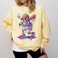 Skelton Playing Baseball Halloween Baseball Drip Boys Kids Comfort Colors Sweatshirt Blue Spruce Skelton Playing Baseball Halloween Baseball Drip Boys Kids Comfort Colors Sweatshirt Blue Spruce