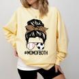 Soccer Baseball Mom Of Both Messy Bun Leopard Mother's Day Comfort Colors Sweatshirt Blue Spruce Soccer Baseball Mom Of Both Messy Bun Leopard Mother's Day Comfort Colors Sweatshirt Blue Spruce