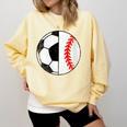 Soccer Baseball Player Soccer Baseball Mom Comfort Colors Sweatshirt Blue Spruce