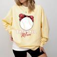 Softball Baseball Mom Floral Tee Mother's Day Premium Comfort Colors Sweatshirt Blue Spruce