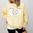 My Son Bought Me This Baseball Mom Comfort Colors Sweatshirt Blue Spruce