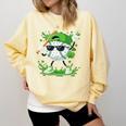 St Patrick Day Baseball Drip Ice Cream Baseball Player Men Comfort Colors Sweatshirt Blue Spruce St Patrick Day Baseball Drip Ice Cream Baseball Player Men Comfort Colors Sweatshirt Blue Spruce