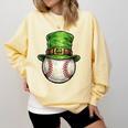 St Patricks Day Baseball Player Leprechaun Hat Men Boys Kids Comfort Colors Sweatshirt Blue Spruce St Patricks Day Baseball Player Leprechaun Hat Men Boys Kids Comfort Colors Sweatshirt Blue Spruce
