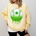 St Patricks Day Shamrock Baseball Irish Boys Kids Men Comfort Colors Sweatshirt Blue Spruce