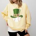 St Patricks Day Shamrock Baseball Saint Paddy's Kids Boys Comfort Colors Sweatshirt Blue Spruce