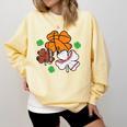 St Patricks Day Shamrock Basketball Baseball Men Boys Kids Comfort Colors Sweatshirt Blue Spruce