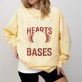 Stealing Hearts Like I Steal Bases Baseball Valentine Retro Comfort Colors Sweatshirt Blue Spruce
