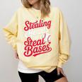 Stealing Hearts Like I Steal Bases Cute Baseball Boys Comfort Colors Sweatshirt Blue Spruce Stealing Hearts Like I Steal Bases Cute Baseball Boys Comfort Colors Sweatshirt Blue Spruce