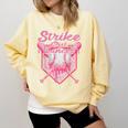 Strike Out Breast Cancer Baseball Drip For Boys Youth Comfort Colors Sweatshirt Blue Spruce Strike Out Breast Cancer Baseball Drip For Boys Youth Comfort Colors Sweatshirt Blue Spruce