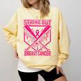 Strike Out Breast Cancer Baseball Ice Cream Drip Comfort Colors Sweatshirt Blue Spruce Strike Out Breast Cancer Baseball Ice Cream Drip Comfort Colors Sweatshirt Blue Spruce