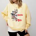 It Takes A Lot Of Sparkle To Be A Baseball Mom Comfort Colors Sweatshirt Blue Spruce