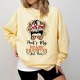 That's My Granddaughter Out There Baseball Mom Mother's Day Comfort Colors Sweatshirt Blue Spruce