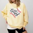That's My Son Out There Baseball Mom Heart Mom Life Comfort Colors Sweatshirt Blue Spruce