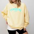 Upside Down Baseball Life Game Day Boys Girls Youth Comfort Colors Sweatshirt Blue Spruce