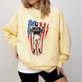 US Flag Baseball Player Batter Sport Lover Team Coach Family Comfort Colors Sweatshirt Blue Spruce