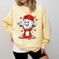 Valentine Baseball Heart Sports Men Boys Kid Comfort Colors Sweatshirt Blue Spruce