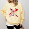 Valentine Baseball Player Drip Comfort Colors Sweatshirt Blue Spruce Valentine Baseball Player Drip Comfort Colors Sweatshirt Blue Spruce