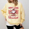 Valentine My Heart Belongs Baseball Lover Boy Men Comfort Colors Sweatshirt Blue Spruce