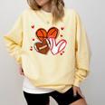 Valentines Baseball Basketball Football Heart Boy Men Comfort Colors Sweatshirt Blue Spruce Valentines Baseball Basketball Football Heart Boy Men Comfort Colors Sweatshirt Blue Spruce
