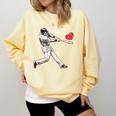 Valentines Baseball Batter Heart Player Silhouette Premium Tri-Blend Comfort Colors Sweatshirt Blue Spruce Valentines Baseball Batter Heart Player Silhouette Premium Tri-Blend Comfort Colors Sweatshirt Blue Spruce