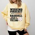 Weekend Forecast Baseball Baseball Mom Comfort Colors Sweatshirt Blue Spruce Weekend Forecast Baseball Baseball Mom Comfort Colors Sweatshirt Blue Spruce