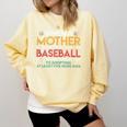 When A Mother Signs Child Up For Baseball Baseball Mom Comfort Colors Sweatshirt Blue Spruce