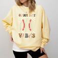 Women Kids Baseball Game Day Vibes Smile Baseball Mom Comfort Colors Sweatshirt Blue Spruce Women Kids Baseball Game Day Vibes Smile Baseball Mom Comfort Colors Sweatshirt Blue Spruce